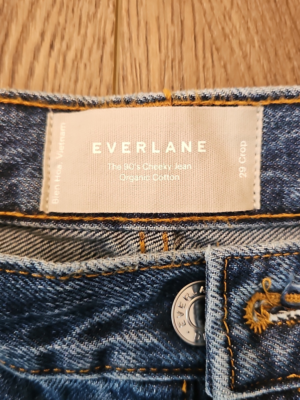 Everlane The 90's Cheeky Jean Organic Cotton - 29 Crop Deep Atlantic 26.5 Inseam - Picture 5 of 8
